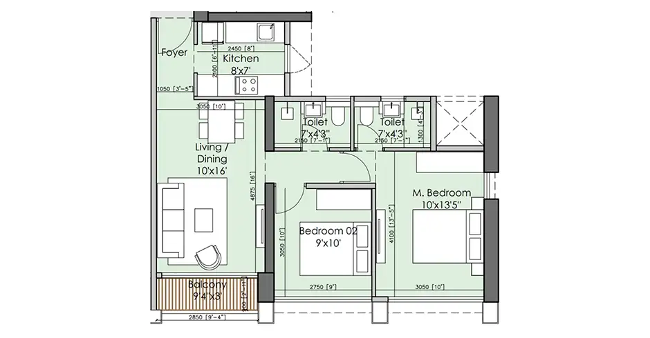 Runwal 25 Hour Life Manpada Thane West Floor Plans