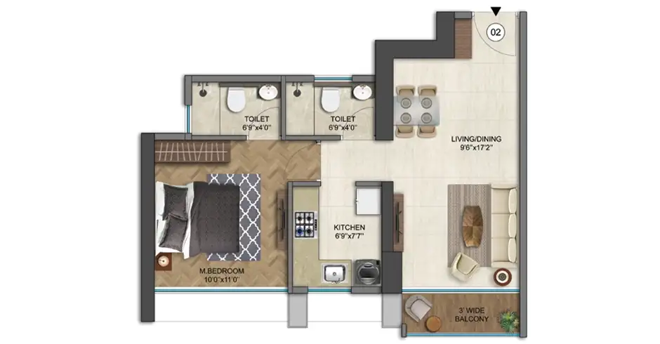 Runwal 25 Hour Life Manpada Thane Floor Plan Runwal 25 Hour Life Manpada Thane Floor Plan